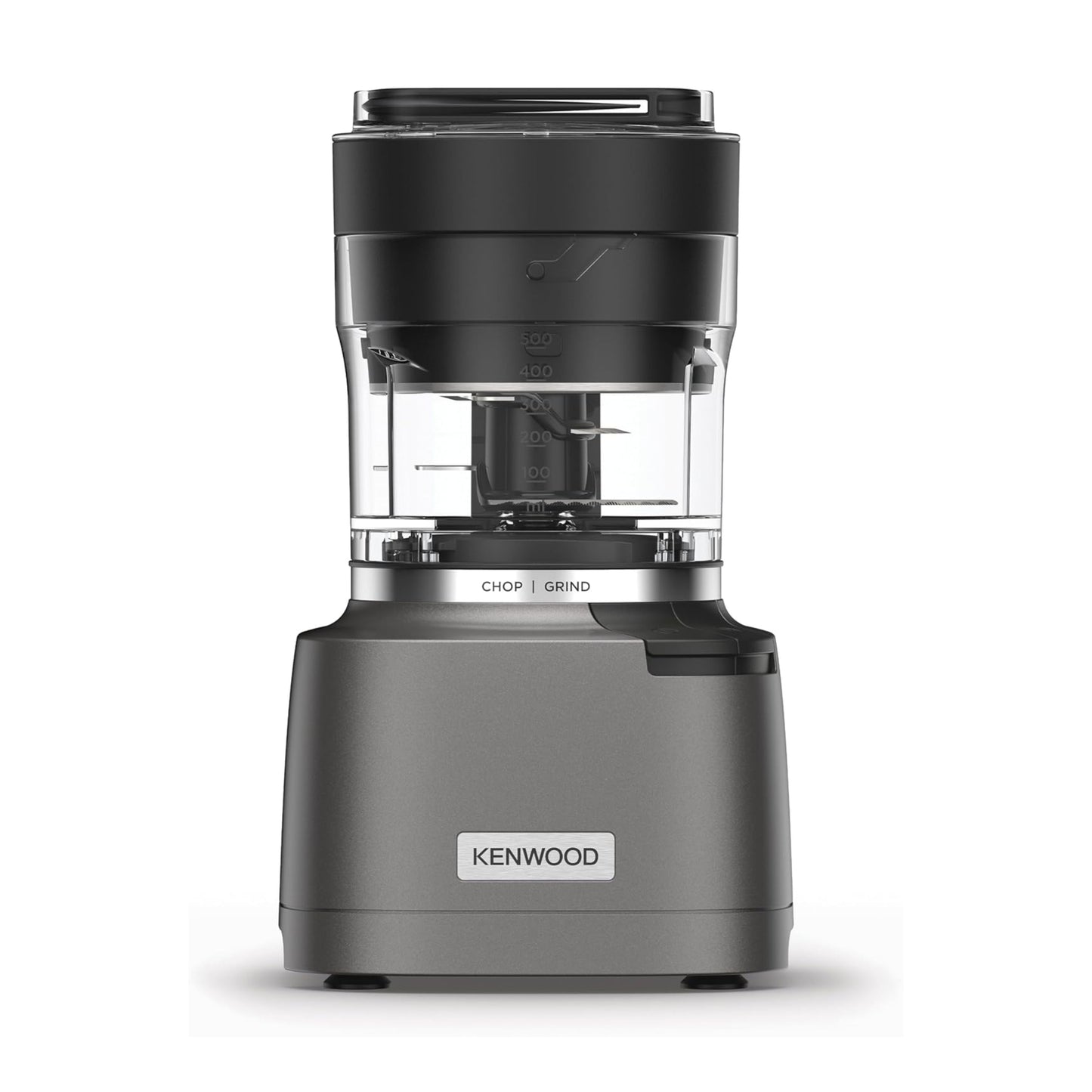 KENWOOD 2-in-1 Chopper + Grinder 800W Powerful Metal Grinder and Electric Chopper with Eversharp Quadblades, Dripper Pro, Spatula for Wet Chopping & Dry Grinding  Grey