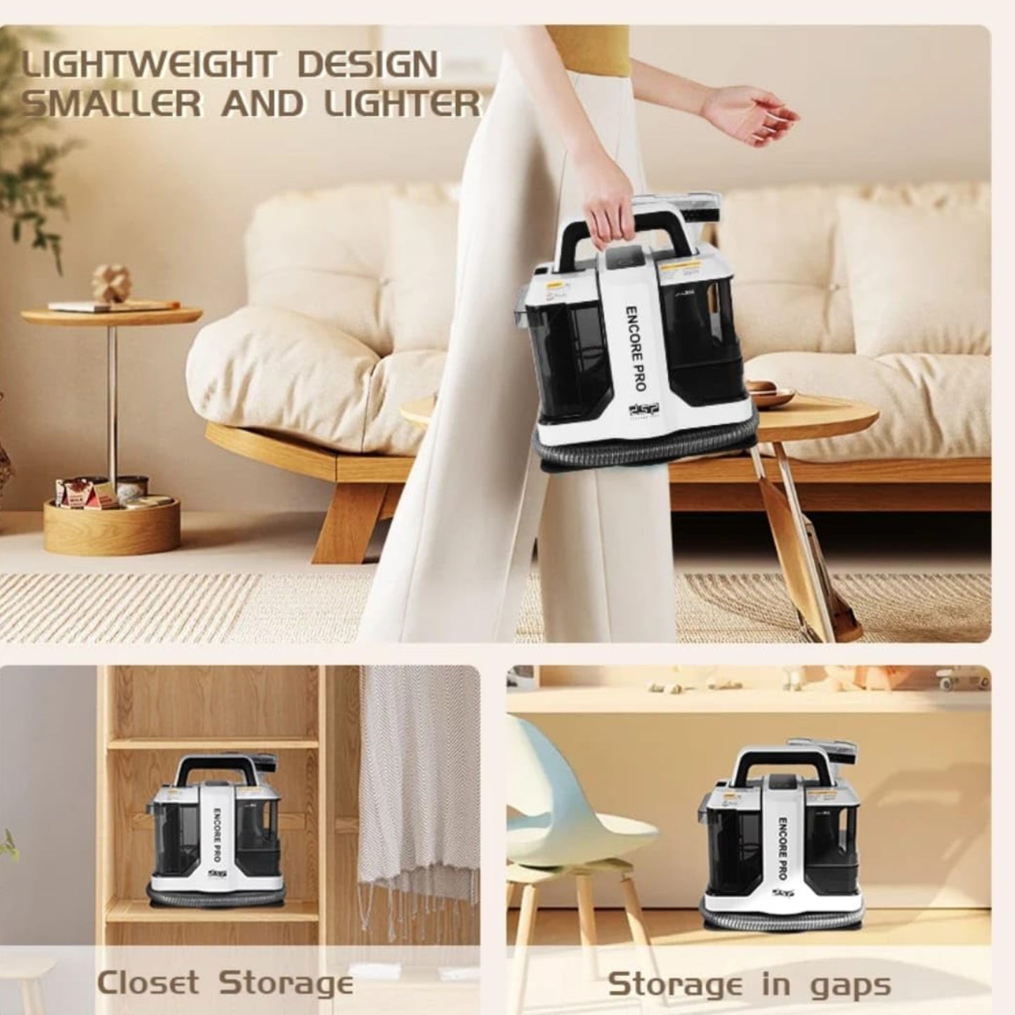 DSP , Portable Spot Cleaner Powerful Suction Stain Remover 450W - 1080ml