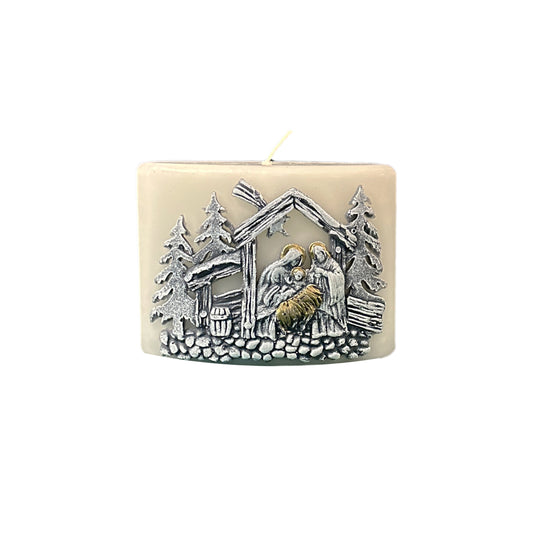 Christmas Oval Candle