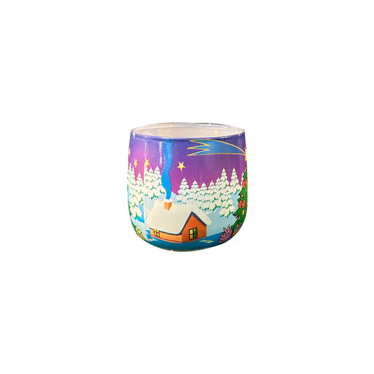 Christmas Candle with glass