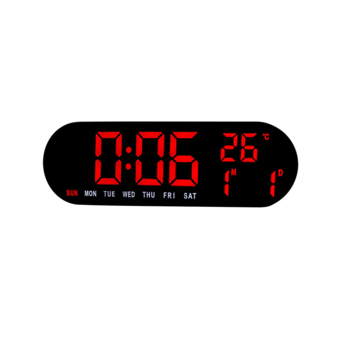 Digital Wall and Desk watch  Watch with remote control - 34 cm