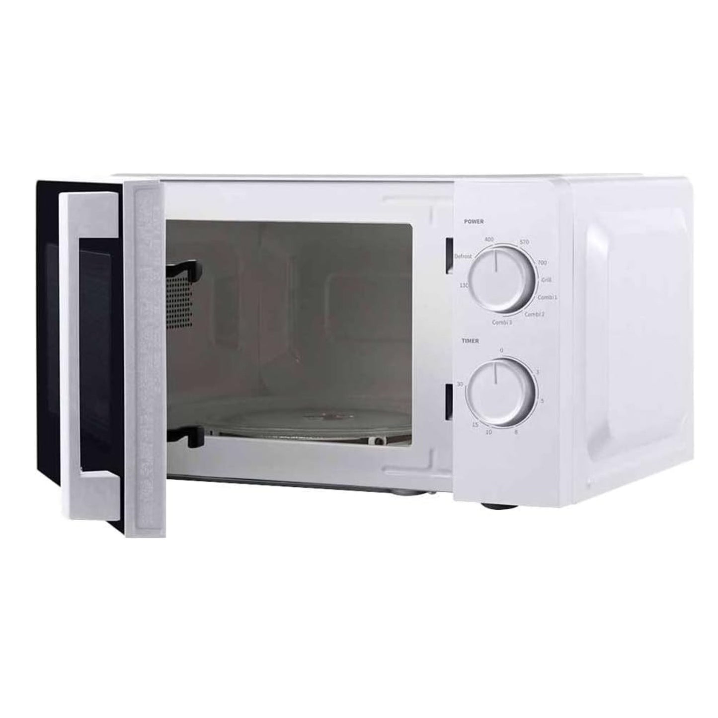 Hisense – Microwave, 20 L Capacity, 700 W Power, 900 W Grill, 5 Levels, 30 Min Timer, Defrost Mode, Handle, White Finish