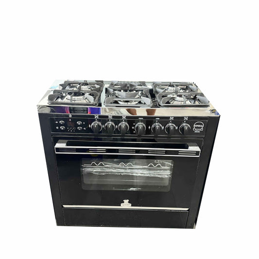 General King gas cooker 5 burners 1 Door - Black