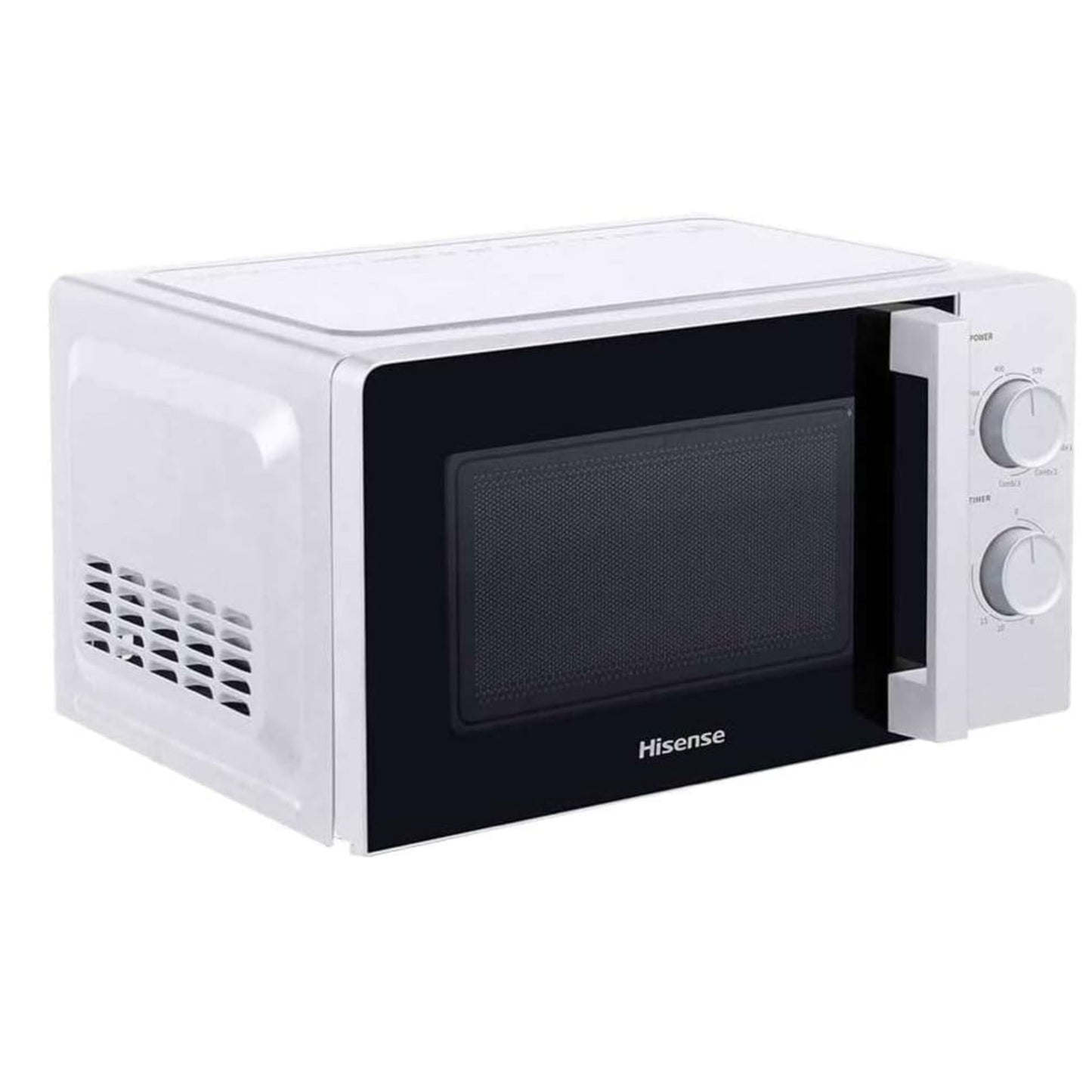 Hisense – Microwave, 20 L Capacity, 700 W Power, 900 W Grill, 5 Levels, 30 Min Timer, Defrost Mode, Handle, White Finish