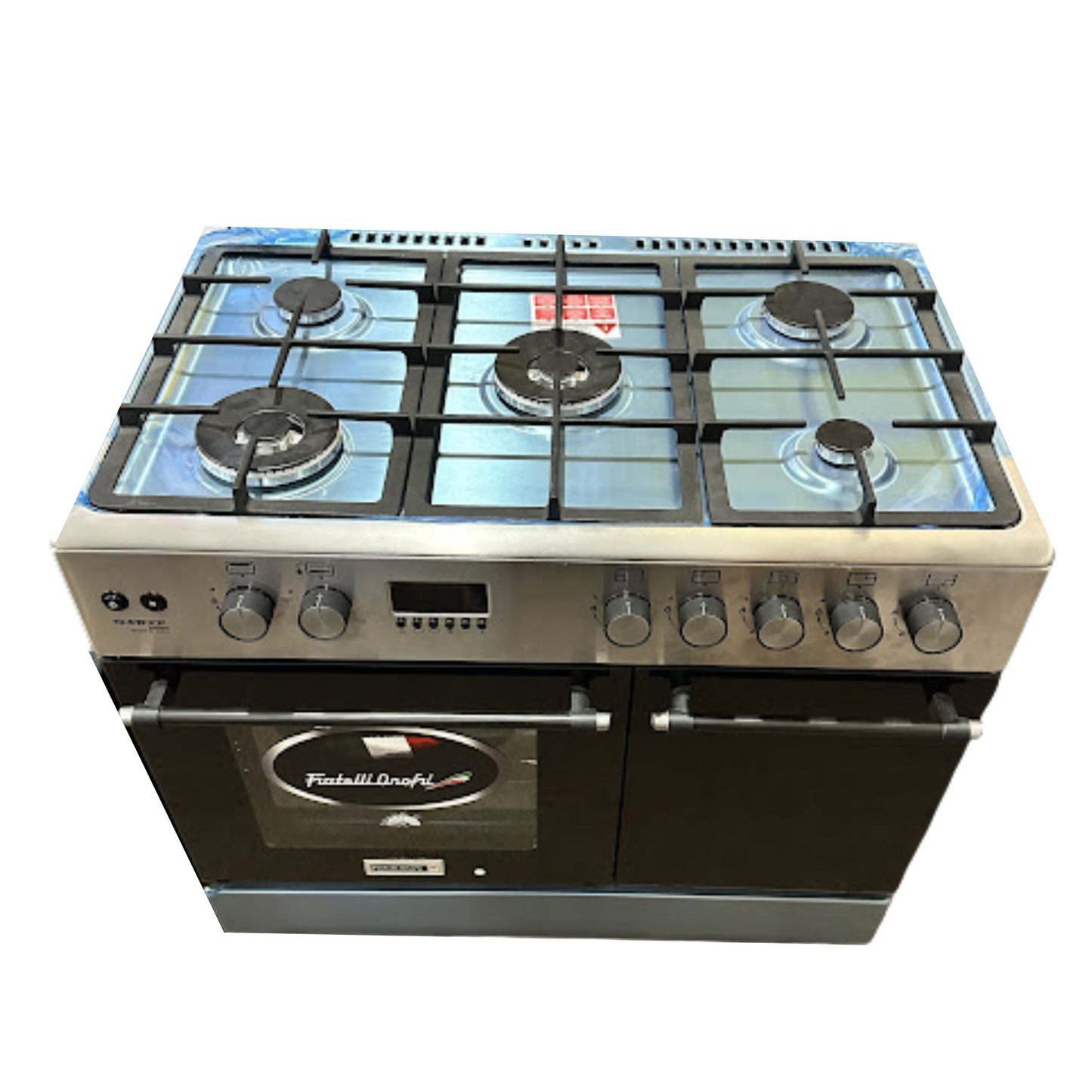 Fratelli Onofri 5 Burners GAS cooker 1 Door INOX no gas tank door - Silver