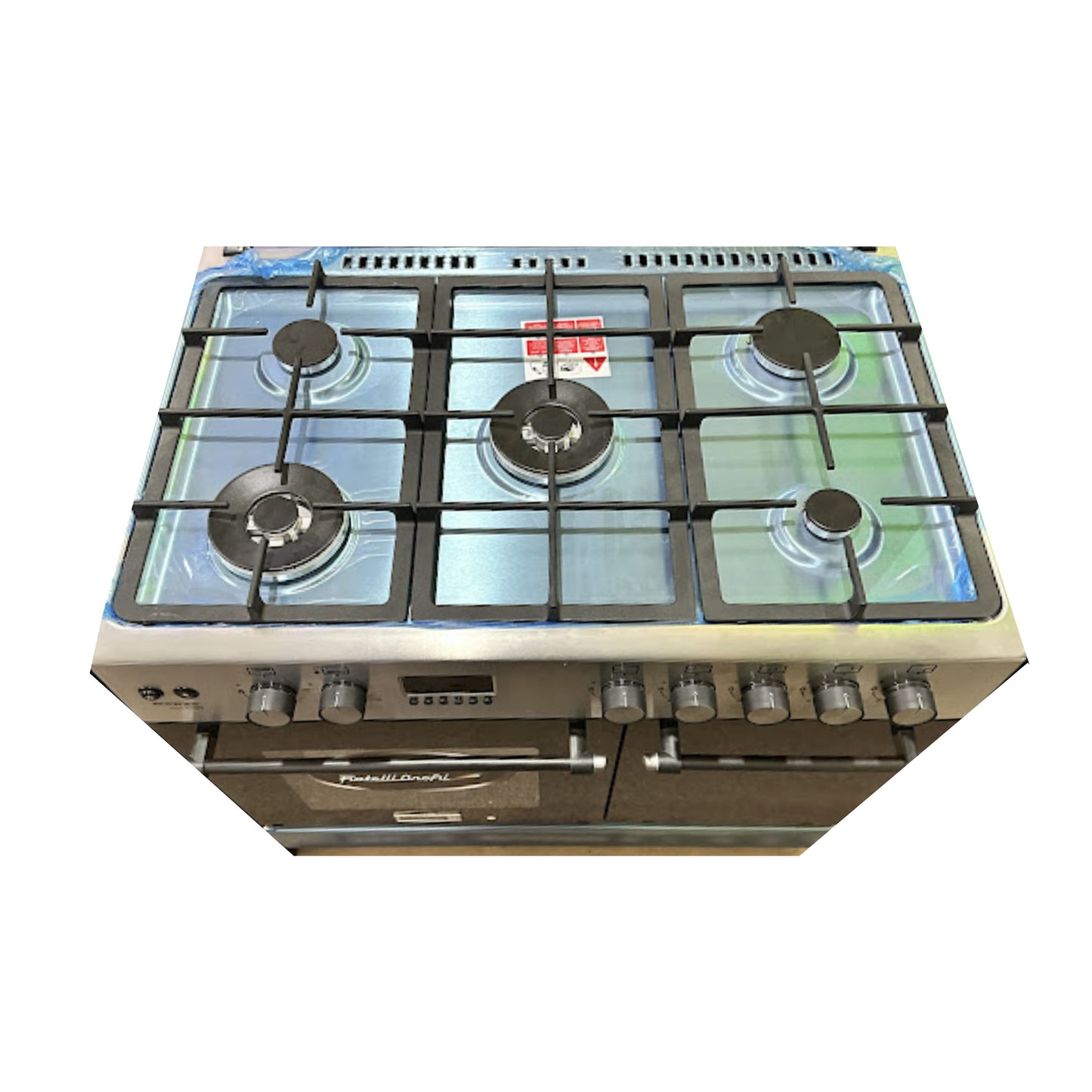 Fratelli Onofri 5 Burners GAS cooker 1 Door INOX no gas tank door - Silver