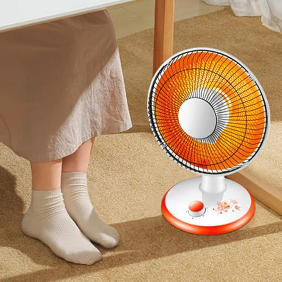 General Line Sun Heater, Oscillating , 2 heating settings 400w/800w, 1 hour timer wide heat distribution, safety tip-over switch