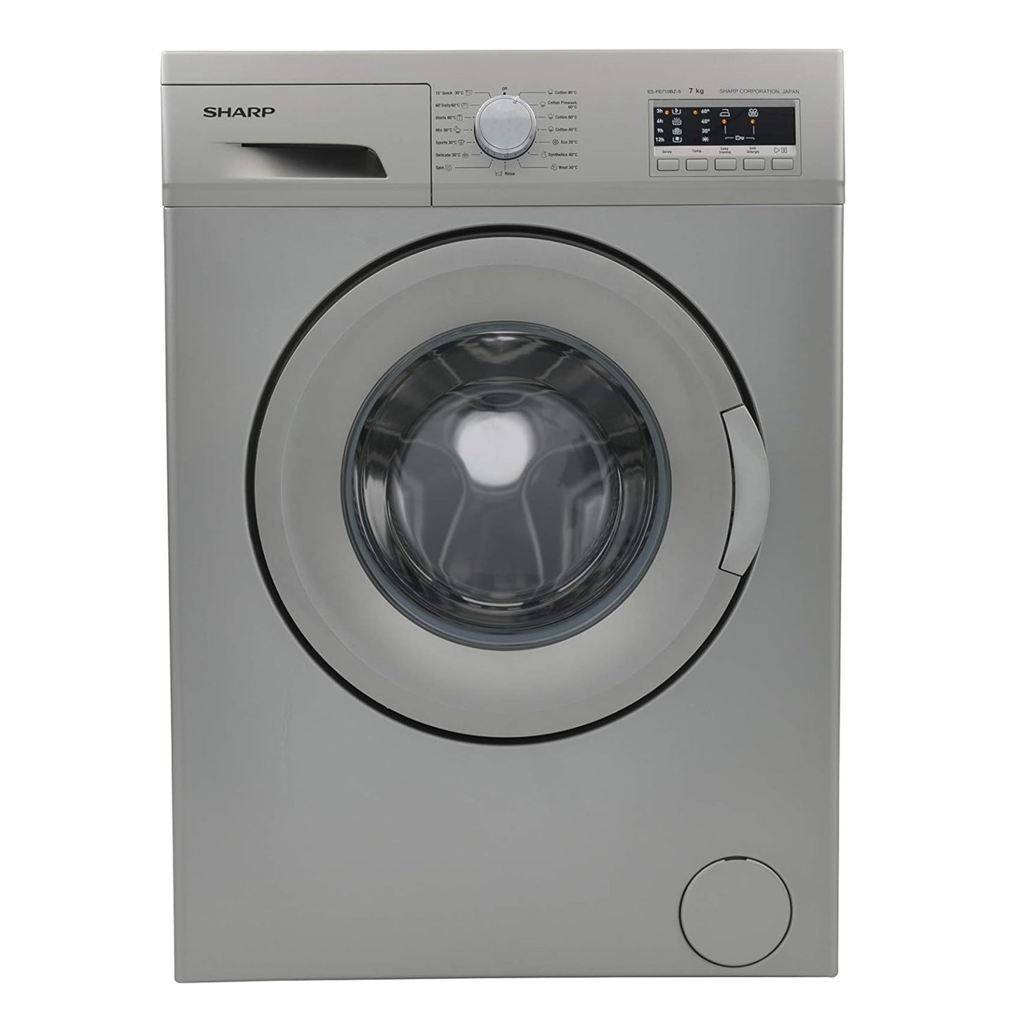 Sharp 7 KG Front Load Washing Machin Silver