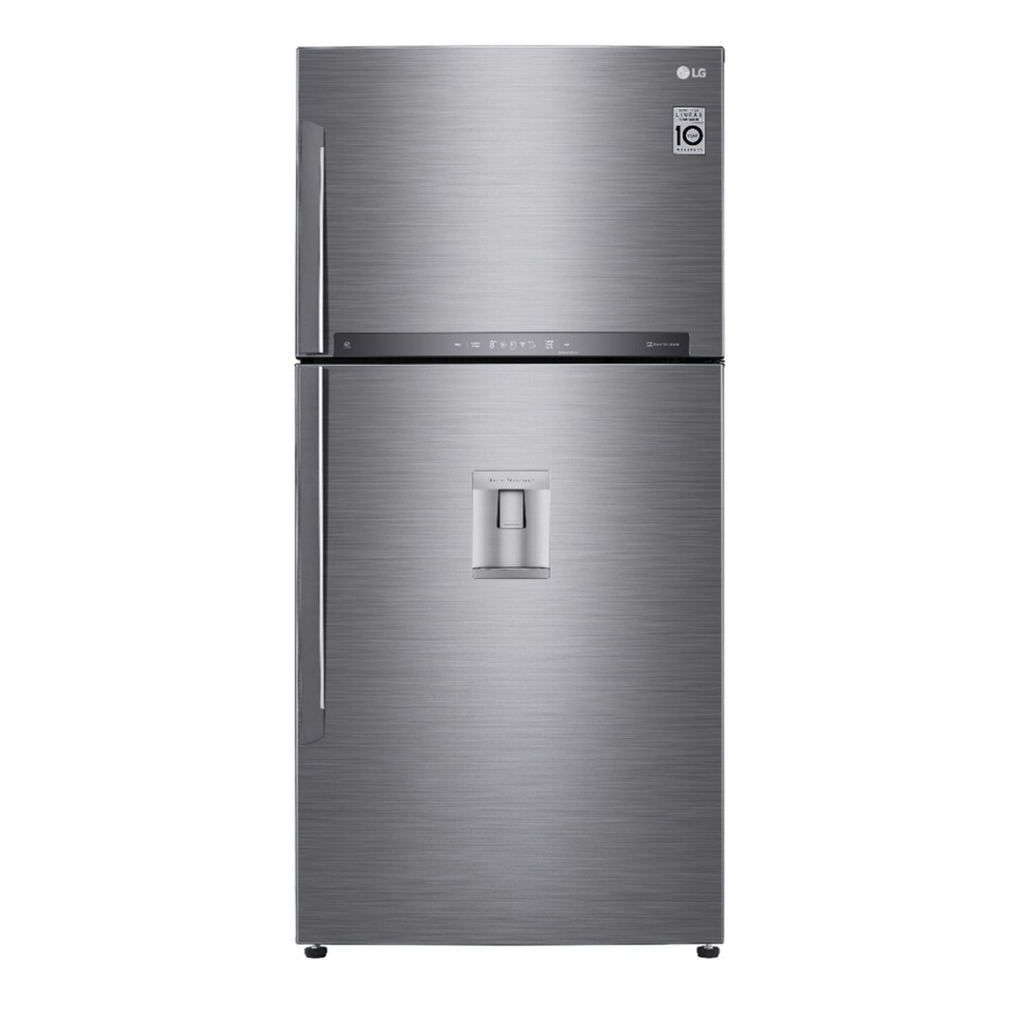 LG FRIDGE 2 DOORS WITH WATER DISPENSER Stainless SUPER WHITE  760 Liters  184 cm