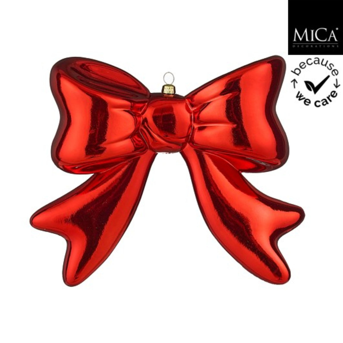 Ornament bow red - l20xw6xh20cm
