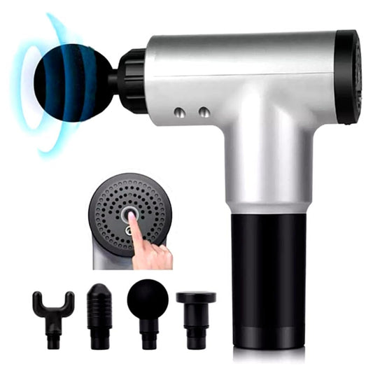 Massage  GUN  Handheld Electric Deep Tissue Percussion Muscle Body Massager Gun with 6-speed, for Pain and Stress Relief with 4 Massage Head(Multi)