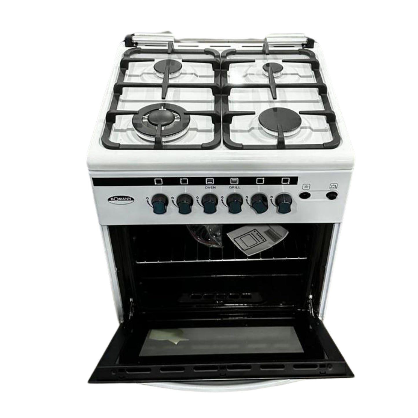 Bomann Freestanding Gas Cooker  4 burners  1 Door - 60cm White