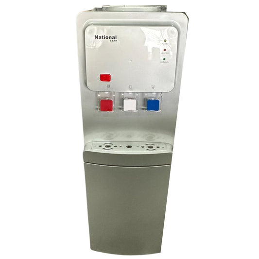 National Star Top load water dispenser with cabinet - Silver