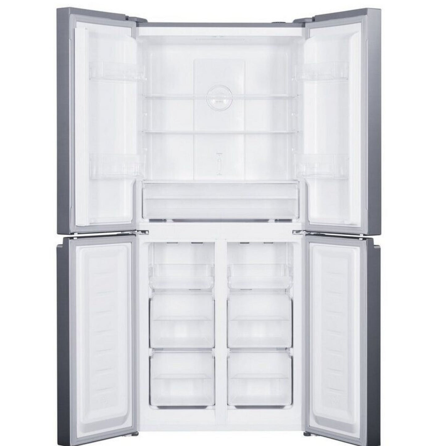 Wolkenstein  Cross Door Fridge-Freezer Combination | Inox 362 L | 125 Litre 4 Star Freezer | NoFrost Technology | Display with Touch Control | 39 dB | Freestanding