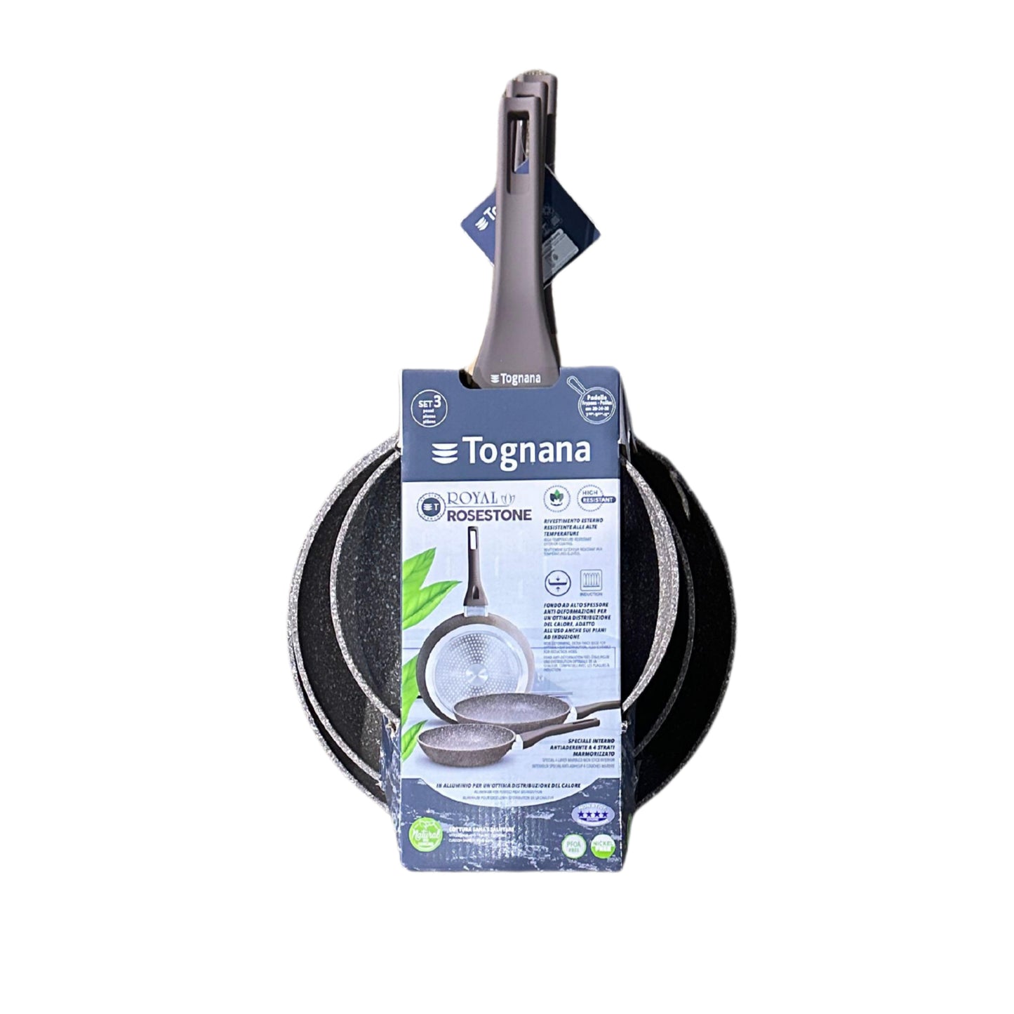 Tognana Royal Rosestone Set of 3 Pans