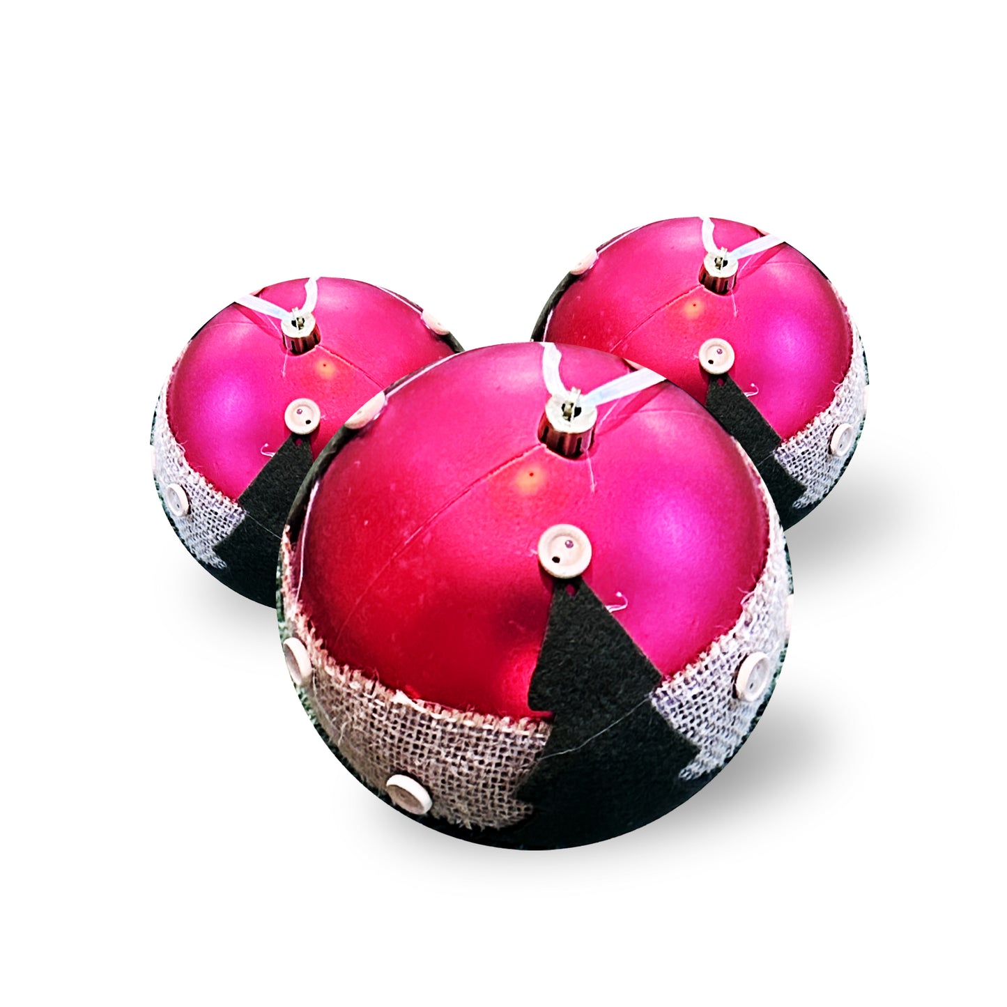 Christmas Ball Red with tree design 15cm