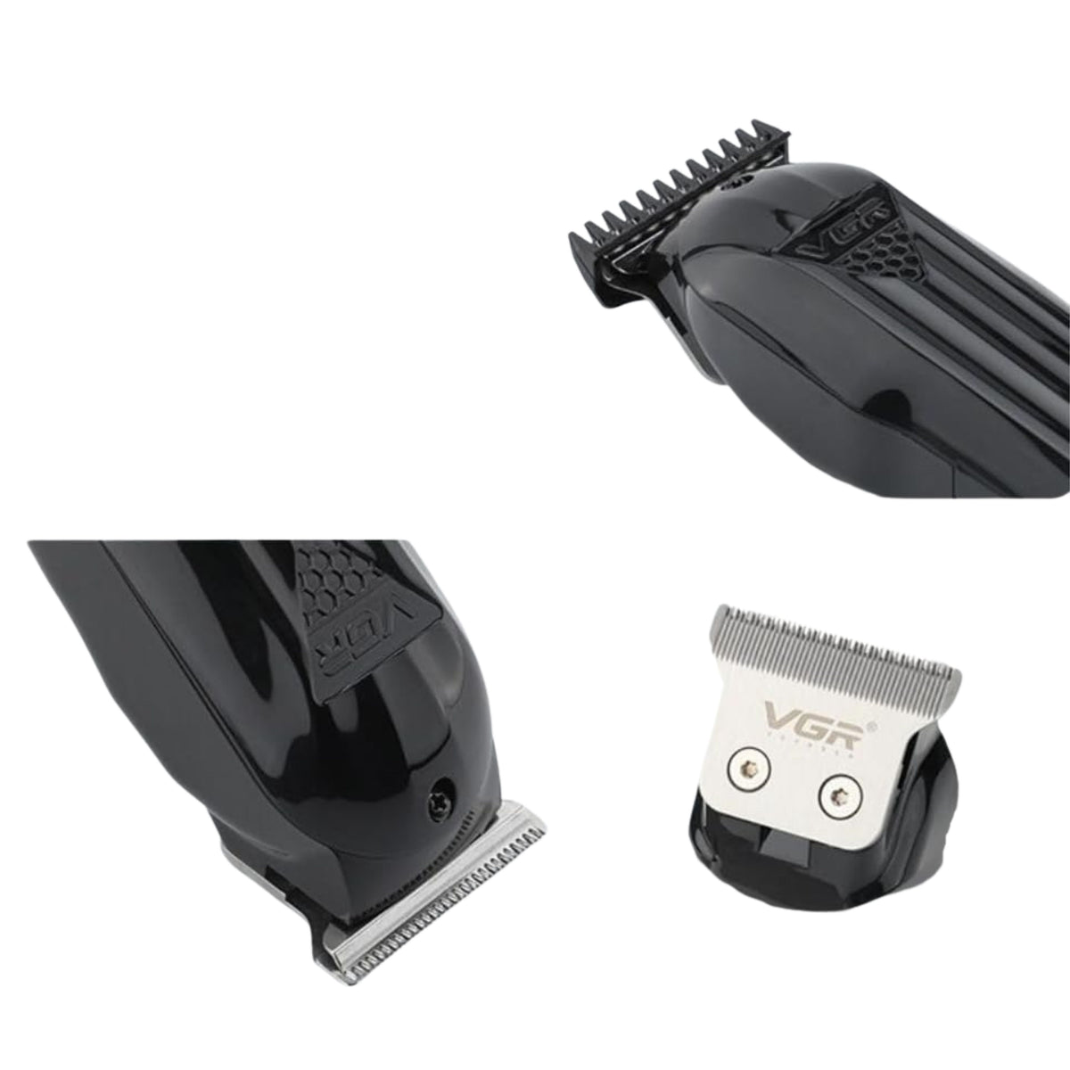 VGR  Digital Display Professional Cordless Hair Clippers Cutter Rechargeable Wireless Hair Grooming Set Beard Trimming Beard Styling Li-ion Battery...