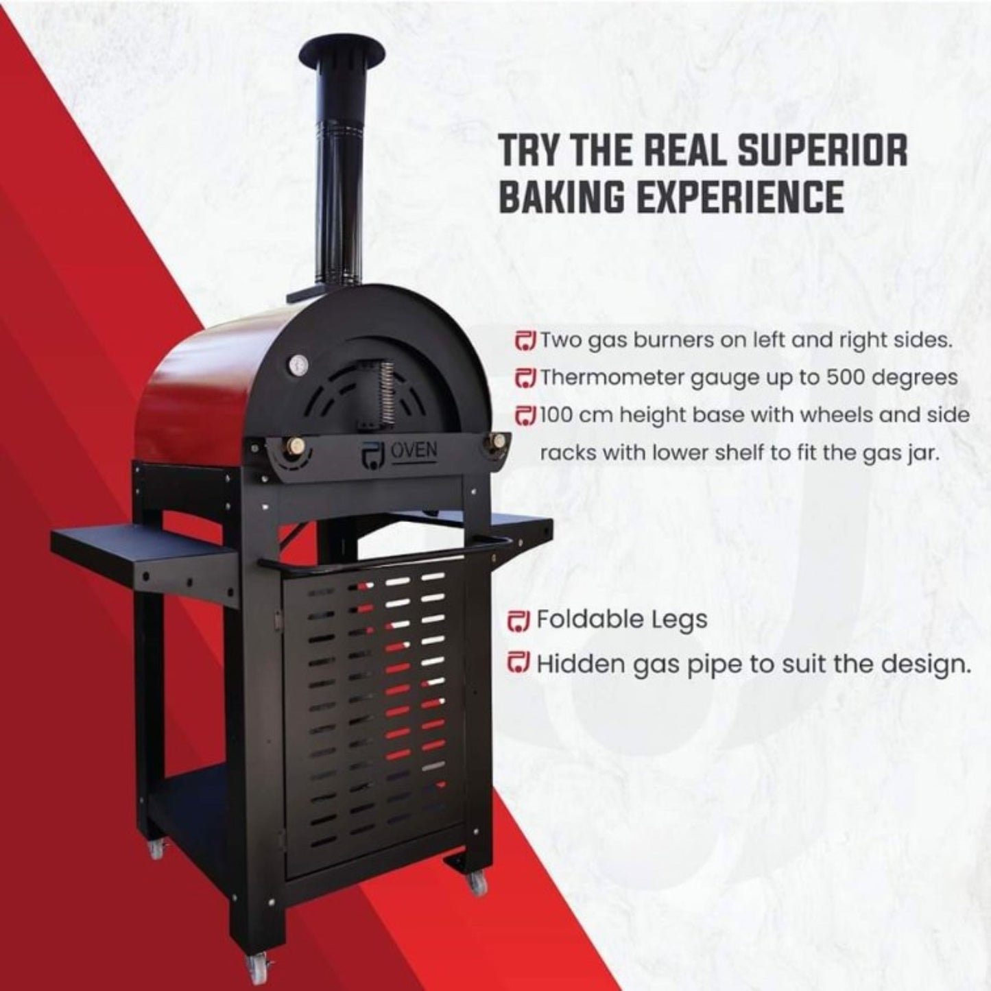 Pizza Gas and Wood Oven - Medium