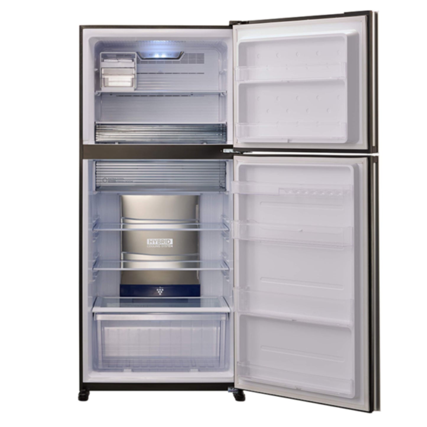 Sharp Mega freezer 650 Litres Top Mount Refrigerator, Double Door, J-Tech Inverter Compressor, Color Silver Model