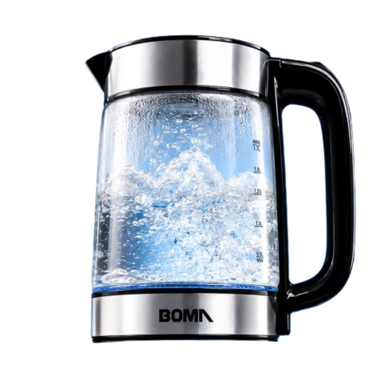 BOMA  Electric Kettle – 2.2 L, 1500 W, Glass Body with LED Lighting