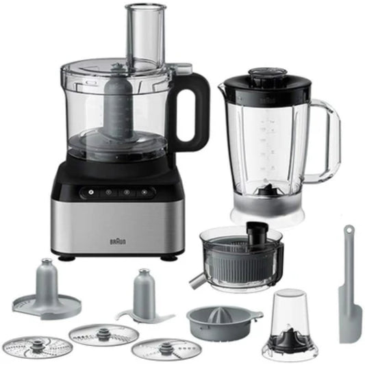 Braun Food Processor , 12 In 1, Black and stainless