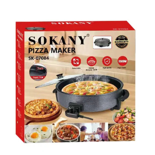 SOKANY Pizza Maker, 1500W Electric Non-Stick 42cm Multi Cooker Pan