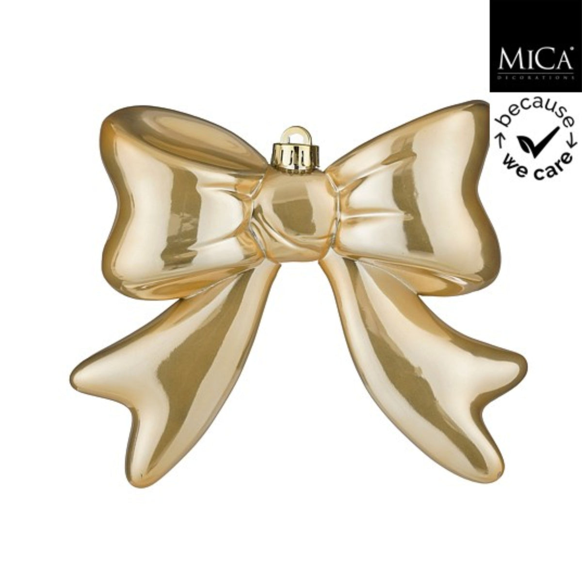 Ornament bow gold - l20xw6xh20cm