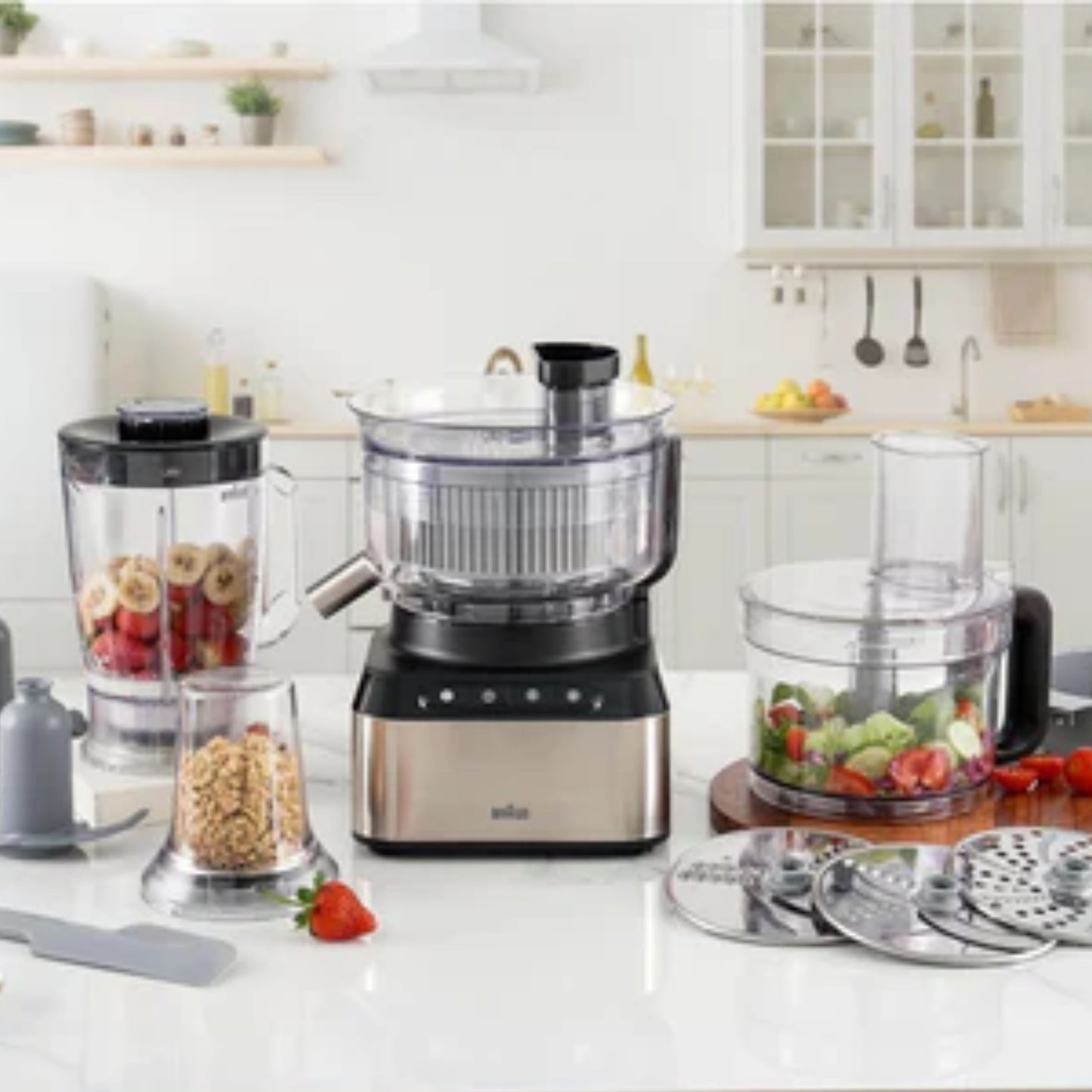 Braun Food Processor , 12 In 1, Black and stainless