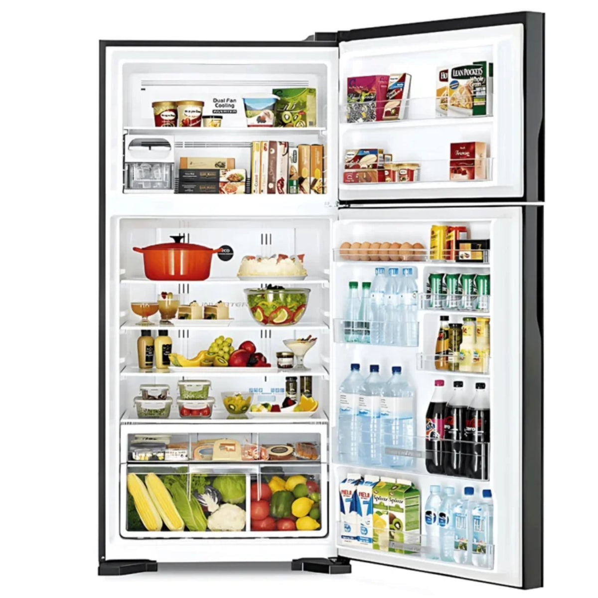 Hitachi Top Mount Refrigerators 760 Litres 183.5cm - Mirror Black