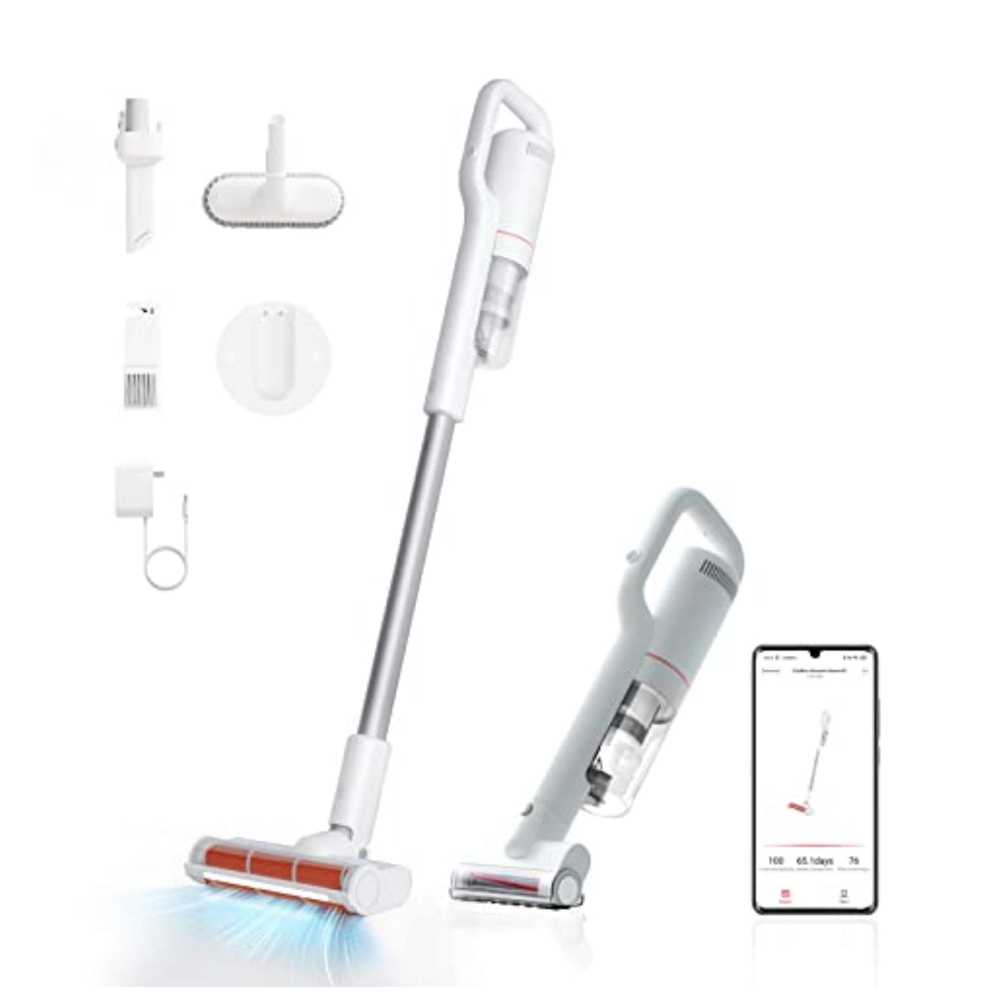 Jashen Cordless Vacuum Cleaner 350W suction power  25.2V