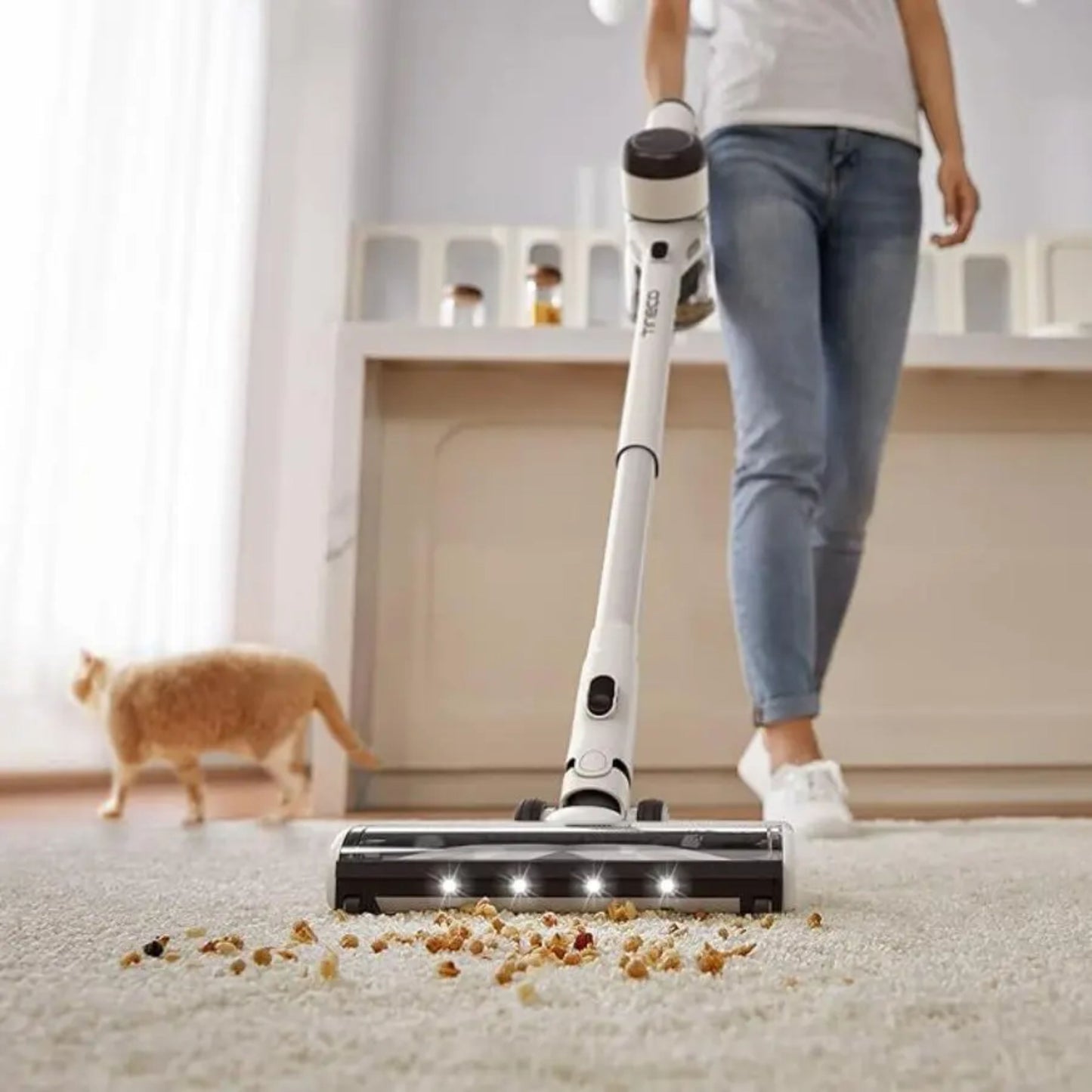 National Line Rechargeable Vacuum Bagless 200W suction Power, 22.2V, hepa filtration, low noise design 600Ml Dust Container