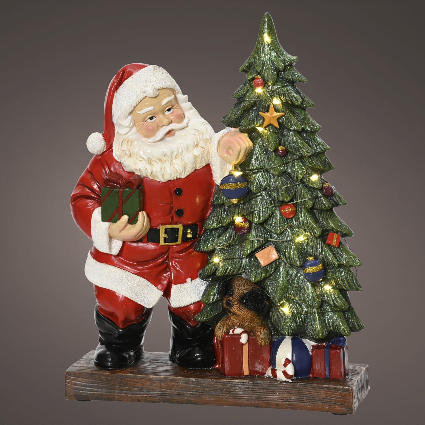 Micro LED santa polyresin 30cm