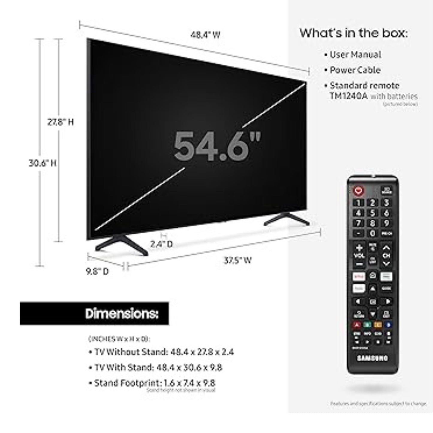 SAMSUNG 55-Inch Class Crystal UHD TU7000 Series - 4K UHD Smart TV with Alexa Built-in