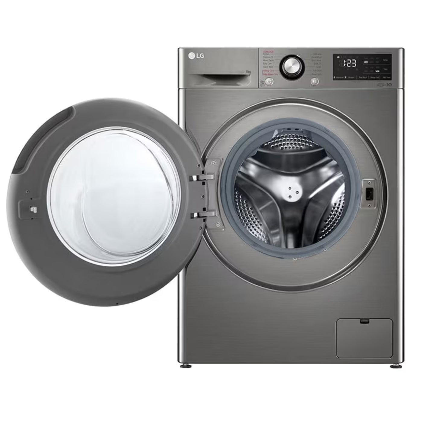 LG 8kg Vivace Front Load Washing Machine Silver