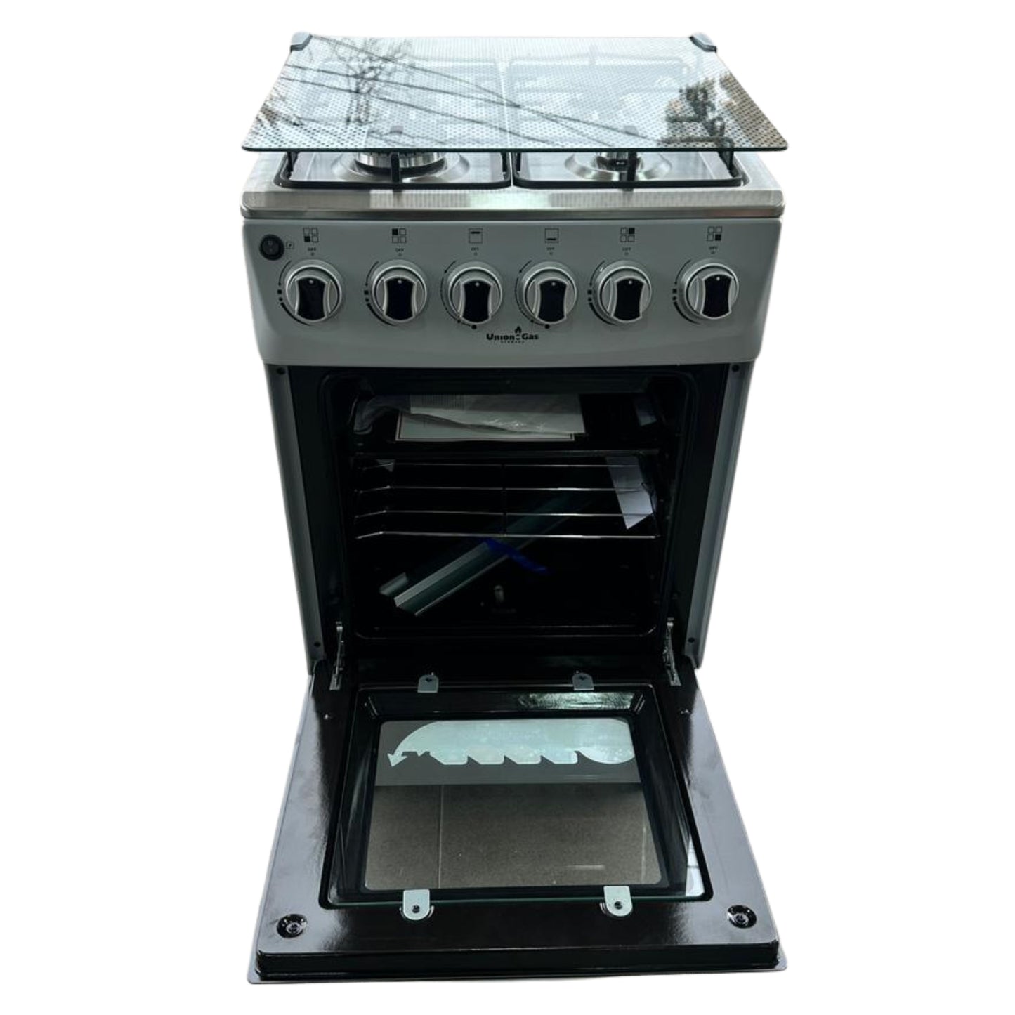 Union Gas Freestanding Gas Cooker  4 burners  1 Door - 50 cm Silver