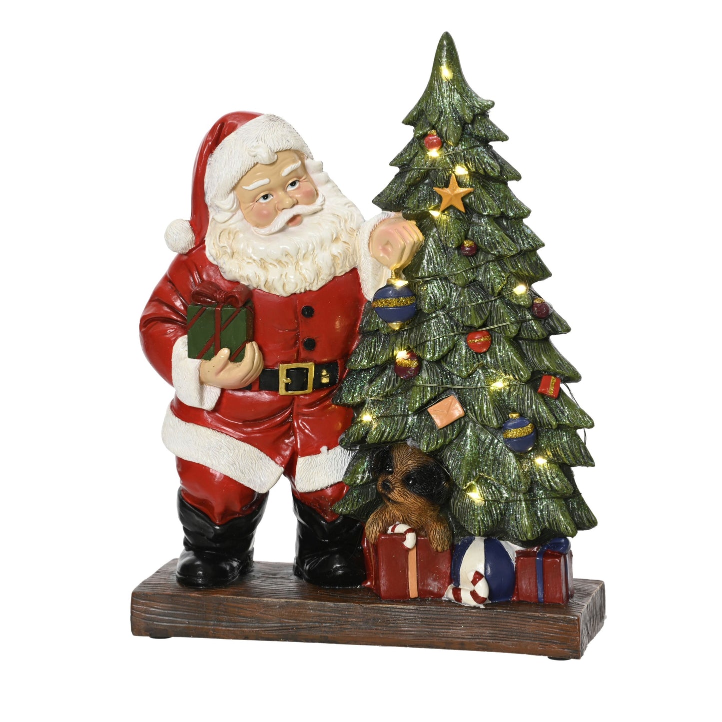 Micro LED santa polyresin 30cm