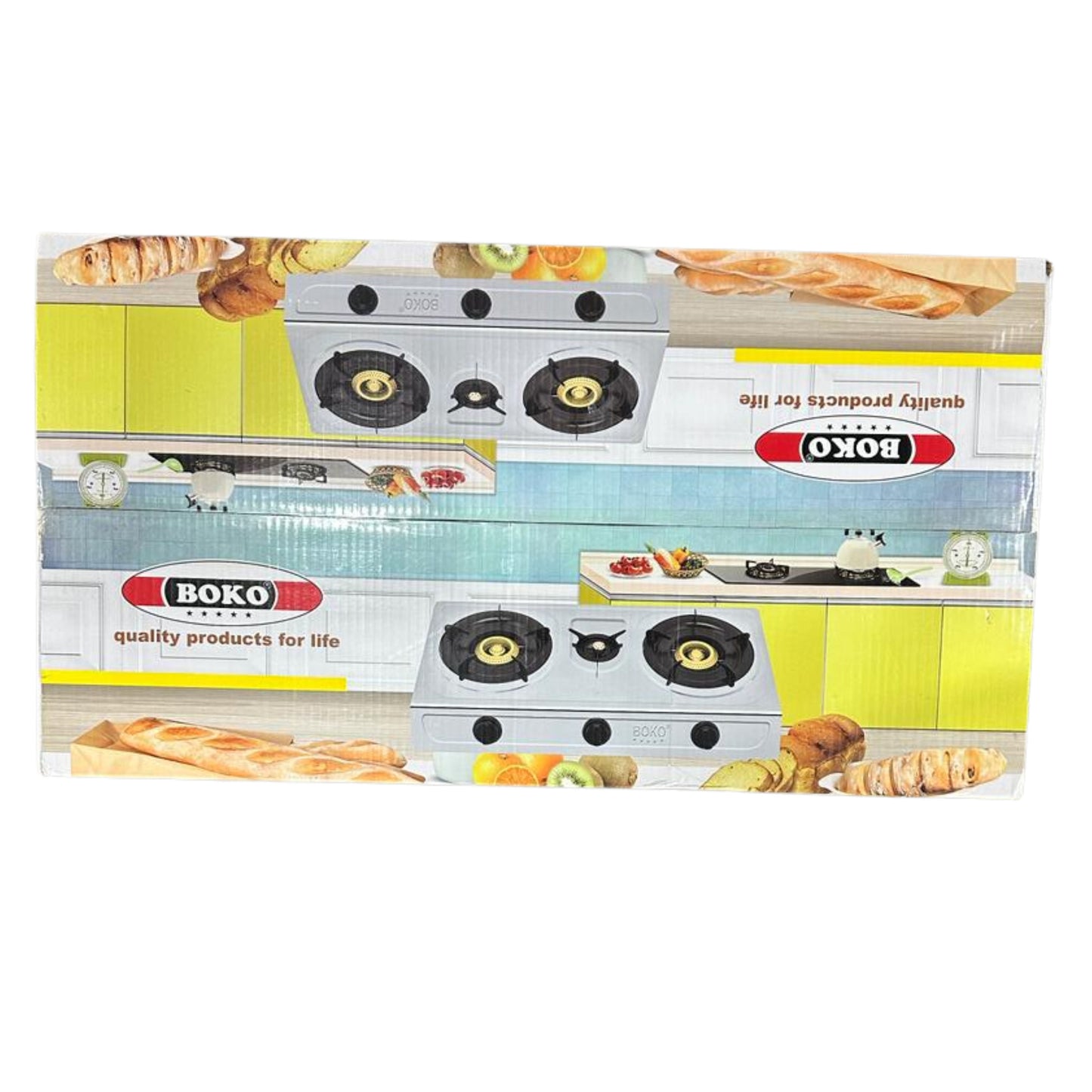 Boko gas stove Cooker Flat Cooker 3 Burner Stainless