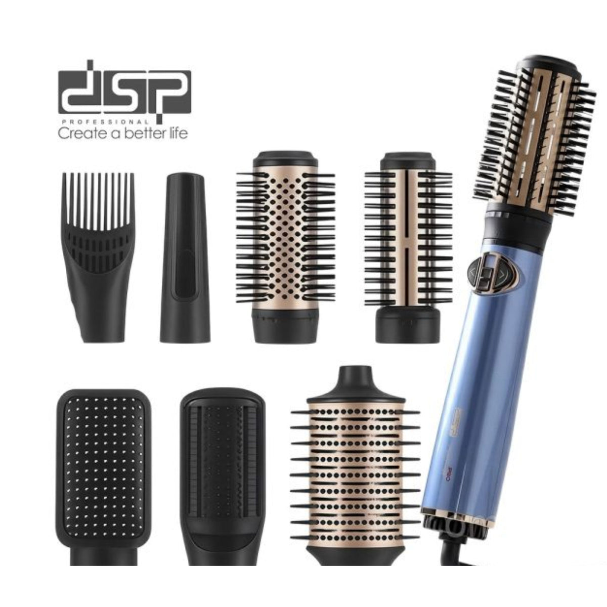 DSP  | 8-in-1 Hair Styler & Dryer Brush | 1000W Power