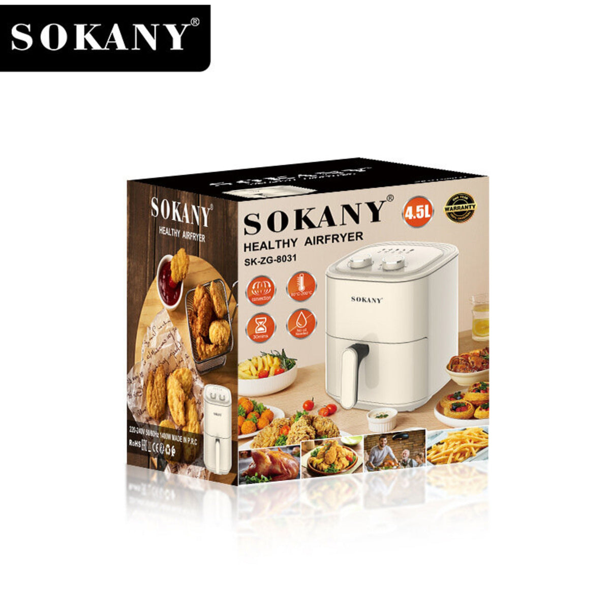 SOKANY 8031 Air Fryer Household Multifunctional 4.5L Electric Fryer Air Fryer