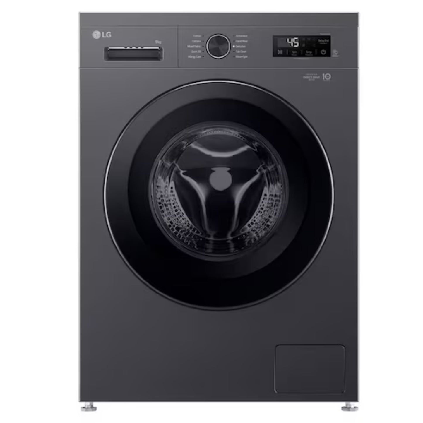 LG 9kg Front Loader Washing Machine in Middle Black Finish