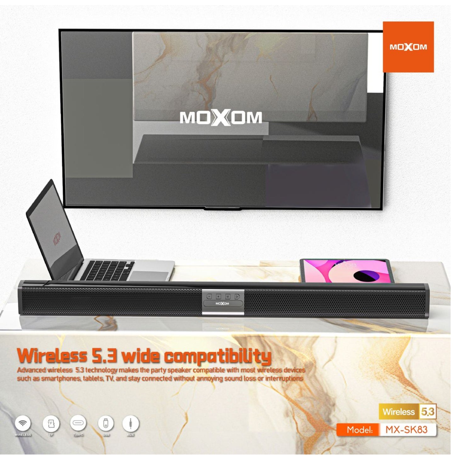 Moxom Soundbar Speaker - 20W