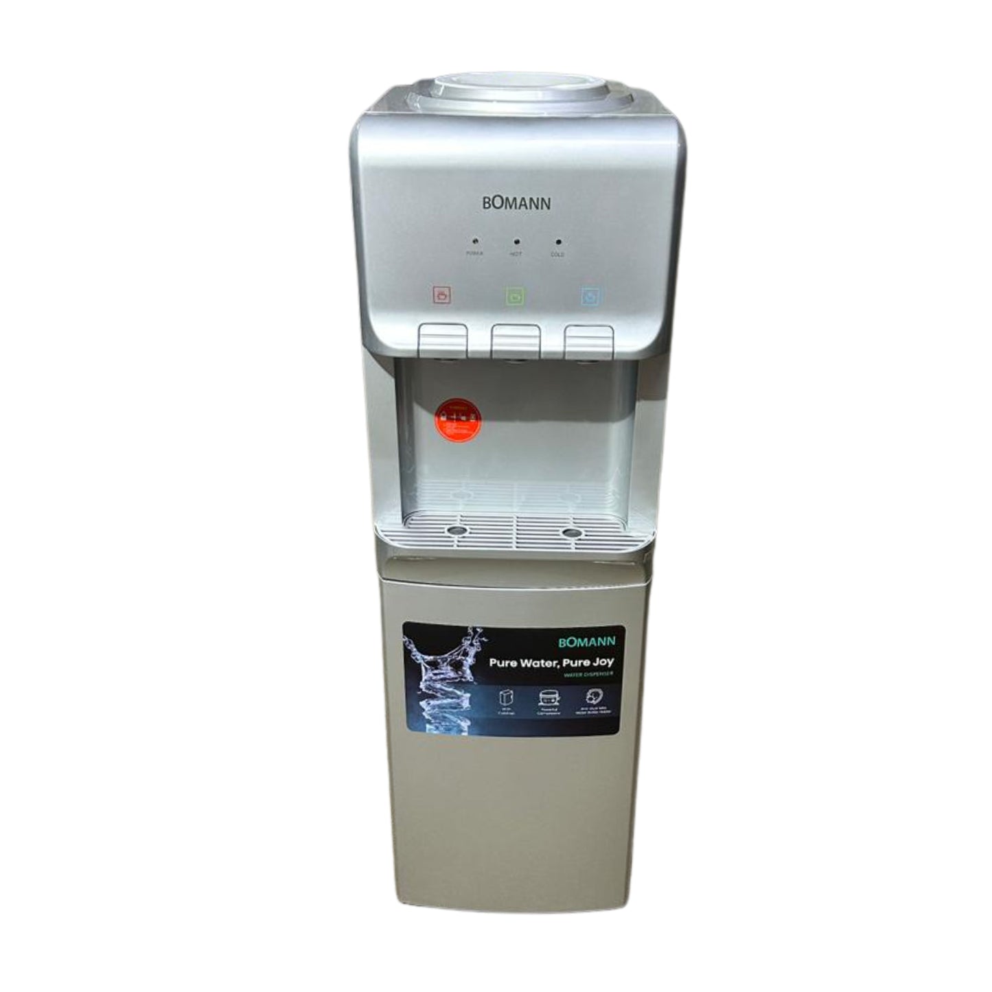 Bomann Inverter l Top load water dispenser with cabinet - Silver