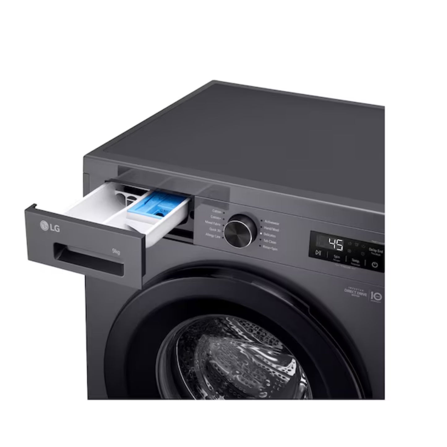 LG 9kg Front Loader Washing Machine in Middle Black Finish