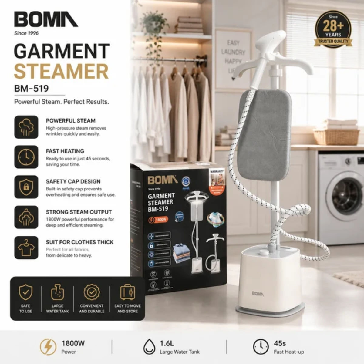 Boma Garment steamer 1800W BM-519