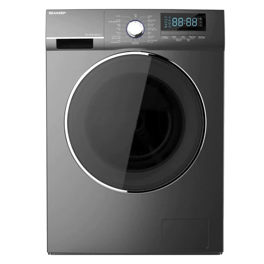 Sharp 8 kg 1200 RPM Front Load Washing Machine with 16 Program  Silver