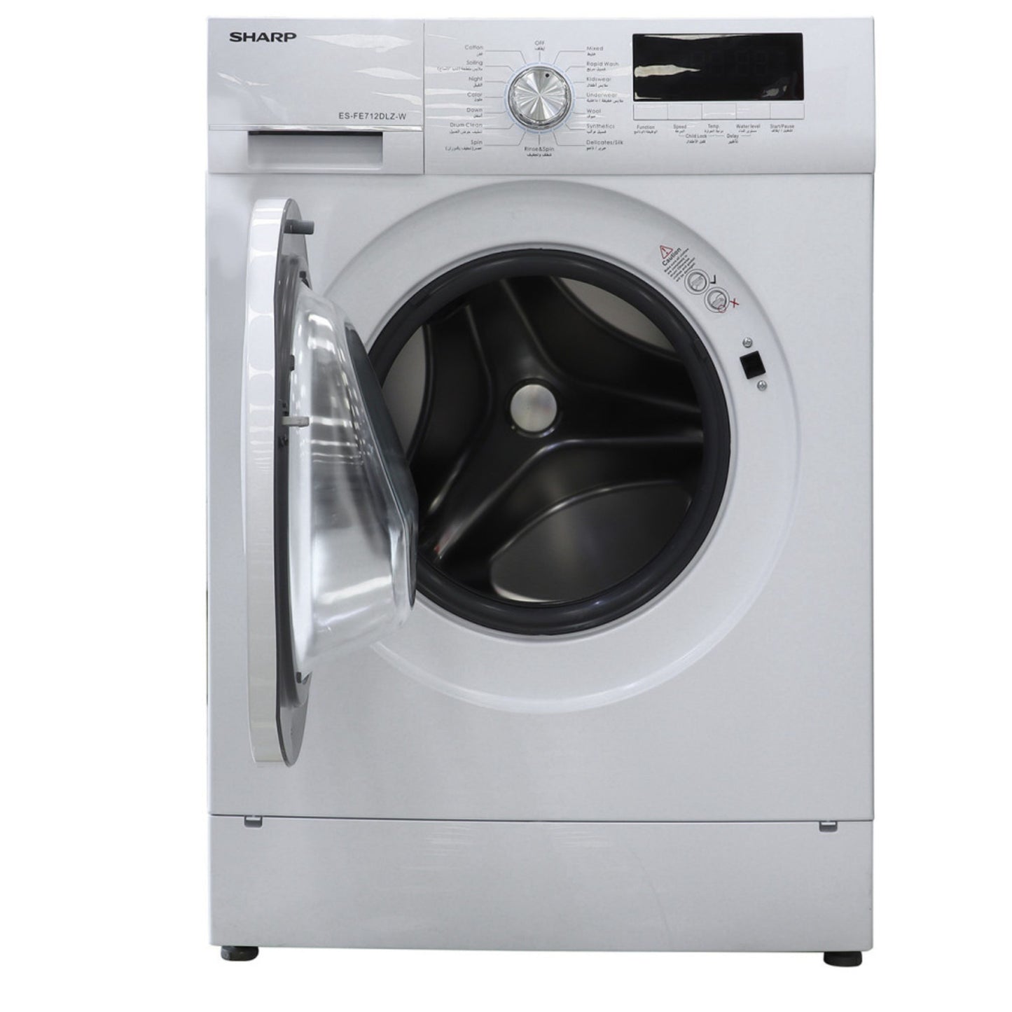 Sharp 7 KG Front Load Washing Machin White 1000 rpm