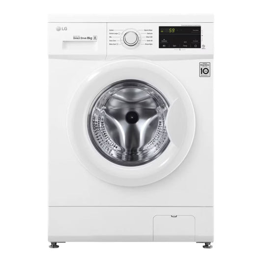 LG 8kg Front Load Washing Machine White