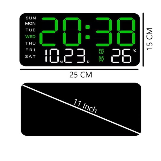 Digital Wall and Desk watch  with remote control - 25 cm