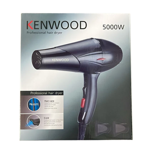 Kenwood Professional Hair Dryer  5000W drying power - 2200W consumption , 3 Heats, 2 Speed