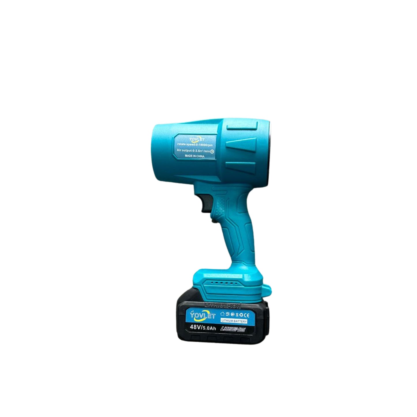 Yovlet cordless Turbine Fan Blower 48V LI-Ion Battery 5.0AH